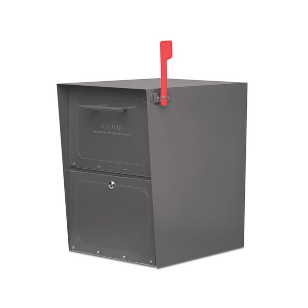 Architectural Mailboxes Oasis Locking Post Mount Mailbox Graphite Bronze 5100Z